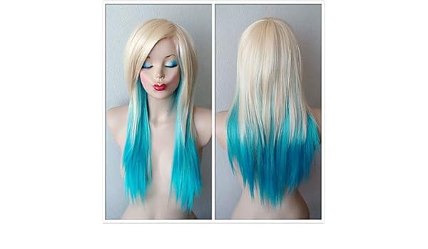 Amazon Com Synthetic Wig Straight Blonde Layered Haircut With