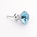 HOSL 10PCS Diamond Shape Crystal Glass Cabinet Knob Cupboard Drawer Pull Handle/Great for Cupboard, Kitchen and Bathroom Cabinets, Shutters (30mm Lake Blue)