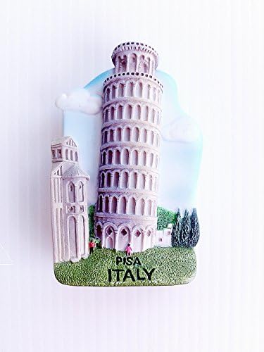 Magnetic Memo Holder Magnet 3D Resin Collectibles Souvenir (Leaning Tower of Pisa Italy)