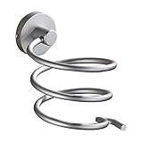 Aluminum Wall Mount Spring Style Hair Dryer Holder Rack Hair Drier Storage Organizer