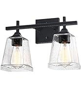 2-Light Bathroom Light Fixtures,KAUEN Vanity Light Fixtures in Matt Black Finish,Bathroom Vanity ...