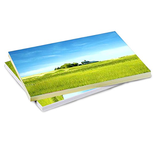 65 Sheets Glossy Sticker Paper, A4 Self Adhesive Sticker Label Paper for Laser and Inkjet Printers by Hapree