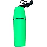 Green Waterproof Container Bottle Holder with Lanyard - Floating Dry Box for Kayak, Canoe, Boat, Diving, and Snorkeling - Watertight Plastic Case with Hook and O-Ring Seal for Outdoor Activities
