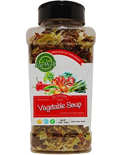 Dried Vegetables for Soup | 12oz - 340 g - Bulk Spice Quart Jar with Shaker Top | 100% Natural Vegetable Soup Blend | Premium Grade , Freshly Packed - Thumbnail 2