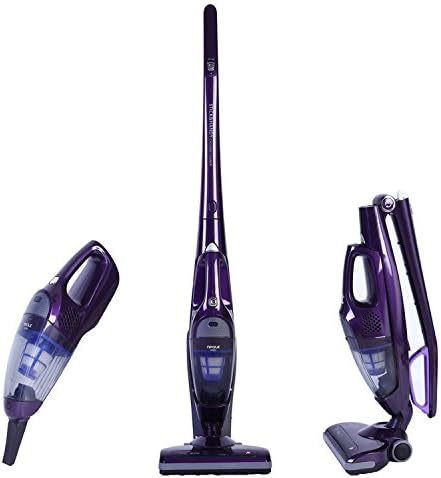 NPOLE 2-in-1 Cordless Upright Vacuum Cleaner Rechargeable Bagless Stick and Handheld Vacuum for Car with Upright Charging Base 2-speed Setting Lightweight Purple