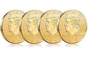 LYMHY 4 Years Set Donald Trump Gold Coin: 2017 2018 2019 2020 Collection Patriots Gifts 24kt Gold Plated 45th President The United States Republican Challenge Memorabilia Gift