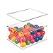 iDesign Plastic Stackable Closet Organizer with Lid, Home Organization Storage Box for Clothes, Toys, Bedroom, Dorm, Office, and More, Large, Clear