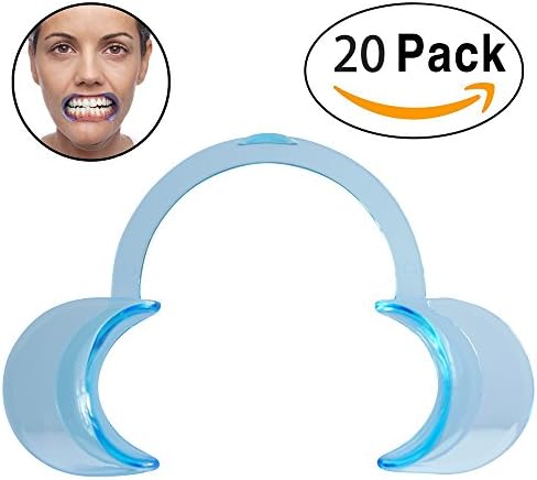 (Medium, 20) Adult Dental Cheek Mouth Retractors for Watch Ya Mouth, Speak Out Game, Mouthguard Challenge - Teeth Whitening Intraoral Cheek Lip Opener Mouthpiece C-Shape Sturdy &amp; Reusable