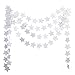 MOWO Paper Garland Twinkle Star Silver Glitter 3'' Circle Decoration 2pc 20 feet in Total