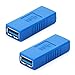 HDE USB 3.0 Type-A Female to Female Super Speed Coupler Connector Extension Cable Adapter - 2 Pack