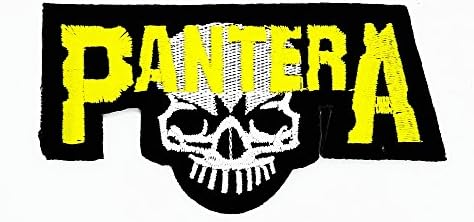 MNC Patch Yellow Pantera Cowboys from hell Music Band Heavy Metal Punk Rock Logo iron on sew on patch Sign Badge Symbol Patch Iron on Applique Embroidered Jacket T shirt Costume