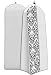Gusseted Wedding Dress Garment Bag - For Long Puffy Gowns - 72" x 24", 20" Gusset (White with Black Damask) primary