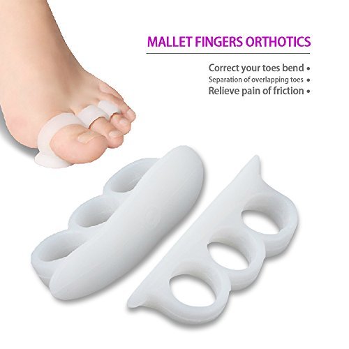 Silicone Toe Corrector Bunion Splingts Hallux Valgus Corrector Toe Stretcher Bicyclic Thumb Orthopedic Braces Overlapping Toes Separator Mallet Finger Orthotics Toe Deformation Corrector