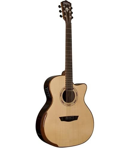 Amazon.com: Washburn 6 String Acoustic-Electric Guitar, Natural