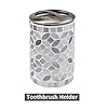 4-Piece-Housewares-Glass-Mosaic-Bathroom-Accessories-Set-Durable-Bath-Organizer-Includes-Soap-Dispenser-Pump-Toothbrush-Holder-Tumbler-Soap-Dish-Sanitary-High-Class-Home-Decor-Gift-Gray-bue 4-Piece Housewares Glass Mosaic Bathroom Accessories Set, Durable Bath Organizer Includes Soap Dispenser Pump…