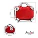 SOUFEEL Red Travel Suitcase Charm Beads for Bracelets 925 Sterling Silver Charm Stoppers for European Bracelets Gift for Women Girls Kids on Birthday, Anniversary Christmas, Valentine's Day