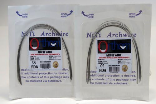 Dental Orthodontic .012" Lower and Upper Ovoid Arch NITI 20/Uds ORTHOM
