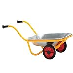 Constructive Playthings WIN-593 Heavy-Duty Steel Wheelbarrow, Two Wheel Design, kindergarten Grade to 3 Grade, 32" H, 15" L, 12.35" W