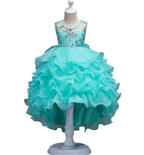 VERNASSA Girl Dress Kids Ruffles Lace Party Wedding Dresses Girl Birthday Party
