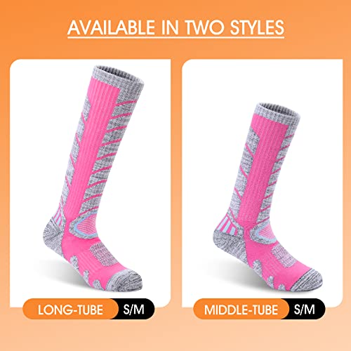 GUUMOR 4 Pairs Ski Socks Womens Mens Skiing Snowboarding Sports Warm