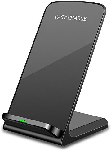 TOPBIN Wireless Charger, Qi Certified Wireless Charging Stand Compatible iPhone Xs Max/XR/XS/X/8/8 Plus Samsung Galaxy S9/S9+/S8/S8+/S7/Note 9 5W All Qi-Enabled Phones(No AC Adapter) (Black)
