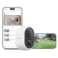 Sense-U Battery Baby Monitor Smart Security Camera, Indoor/Outdoor Use, AI Breathing Detection, 1080p Video Monitor, Weatherproof Wireless Camera, 2-Way Audio, No Monthly Fee