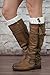 Modern Boho Classic Cuffs Boot Toppers 2 Button Knit (Ivory)