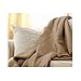 Sunbeam Microplush Throw Camelot Cuddler Heated Electric Warming Blanket with 3 Heat Settings Controller - Mushroom Beige