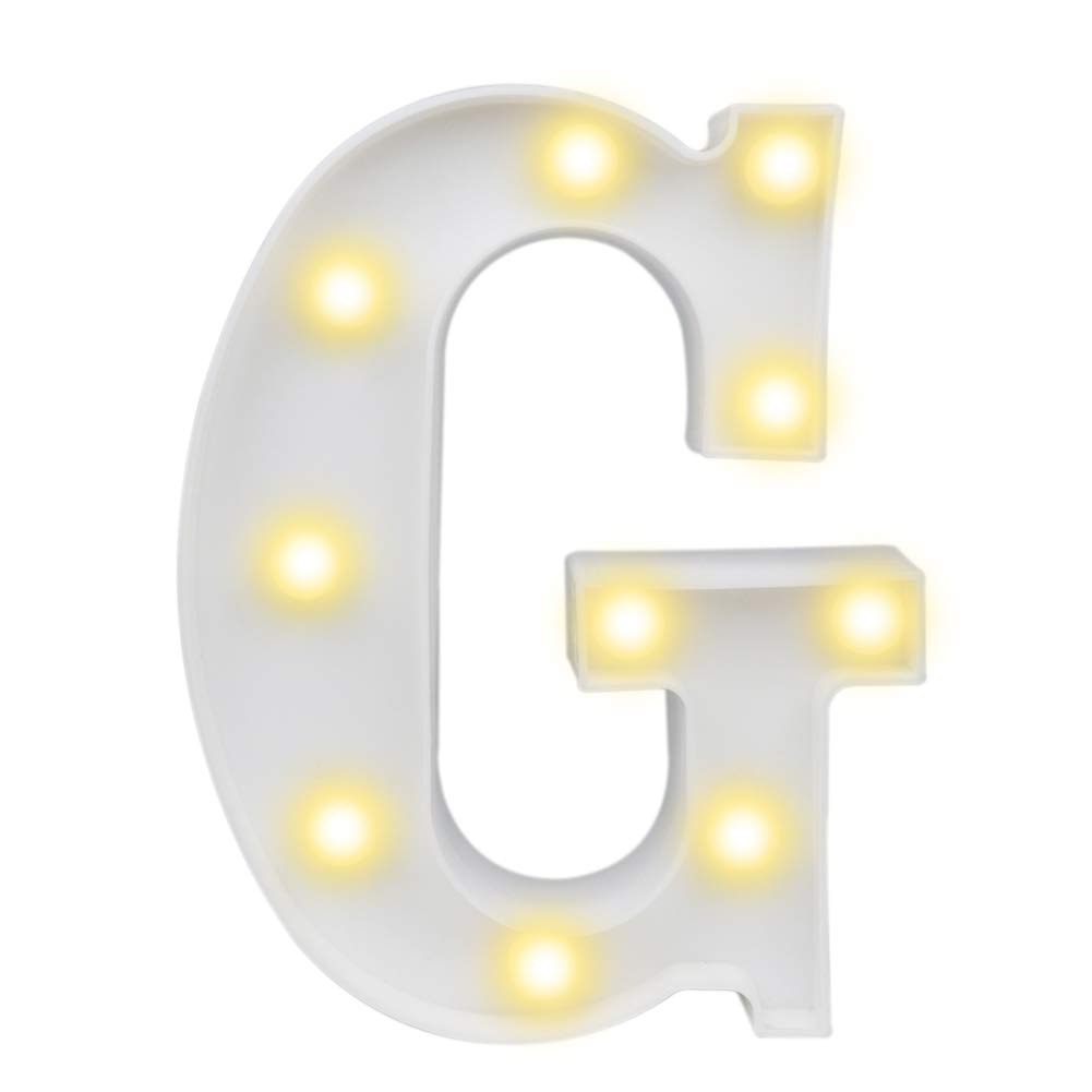 Pooqla LED Marquee Letter Lights Alphabet Light Up Sign for Wedding Home Party Bar Decoration G …