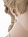 Accessoriesforever Bridal Wedding Prom Jewelry Set Necklace Earring Crystal Rhinestone LG V Drop Silver
