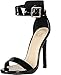 Delicious Women's Canter Single Sole Ankle Strap High Heels