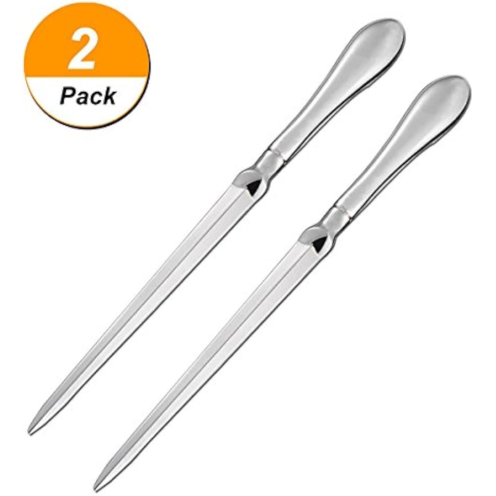 2 Pack Letter Opener Metal Envelope Knife, Paul Revere Paper Cutting