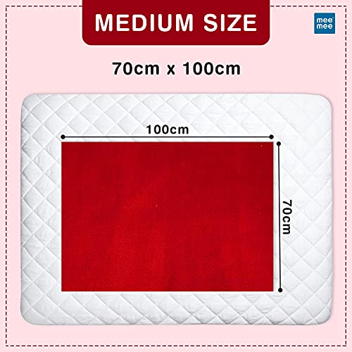 Mee-Mee-Reusable-Mat-Water-ProofExtra-Absorbent-Dry-SheetsBed-Protector-Medium-Maroon