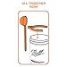 Jarware Coffee Spoon Clip for Wide Mouth Mason Jars, Orange
