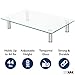 Ilyapa Height Adjustable Glass Monitor Stand Riser - 16 x 9.5 Inch Desktop Stand for Computer Monitors, Laptop & More
