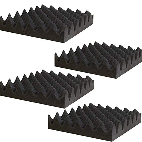 4 Pack- Acoustic Panels Studio Foam Convoluted 2.5" X 12" X 12" Sound Tiles"Egg Crate"