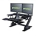 EUREKA ERGONOMIC V1 Sit to Stand Desk Converter, 36'' Height Adjustable Standing Desk Converters Desktop Stand Computer Workstation Home Office Computer Desk - Black