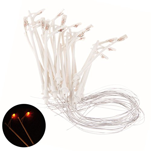 Yetaha 20pcs 1/150 N Scale Model Single Head Street Lights Lamppost Layout 6.5mm Single Head Lamppost Railway Train Lamp Post Street Lights