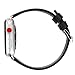 Sport Band for Apple Watch 38mm 42mm, iWatch Strap Replacement with Polka Dot Floral Print Leather Bracelet Wristband for Apple Watch Series 3，2，1, NIKE+, Hermes, Edition (Black white polka dot, 42mm)