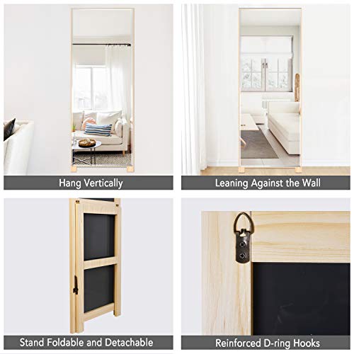 PexFix Full Length Mirror Beveled Edge Floor Mirror Standing Full Body