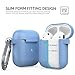 AhaStyle AirPods Case Cover Premium Silicone Protective Cover Skin Accessories [Hand Strap Included] Compatible with AirPods 2 & 1（Sky Blue）