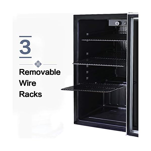 Tavata-Wine-Cooler-Freestanding-Single-Zone-Fridge-and-Cellar-Chiller-Quiet-Wine-Refrigerator-with-UV-Protection-Glass-DoorCompressor-Refrigeration-for-Counter-Top-26-Bottles