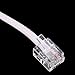uxcell 6P2C RJ11 Telephone Fax Modem Line Cable 1.9M, 2Pieces for Landline Telephone, White
