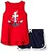 Nautica Girls Graphic Tee Tank Top and Fashion Short Set
