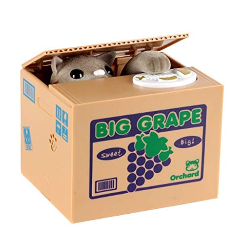 Toys for 4 5 Year Old Boys Money Saving Box for Kids, Halloween Christmas Gifts Children Toys for 3, 4 and 5+ Year Old Boys & Girls Idea Cute Gifts for Boys Girls Creative Toys Fun Grape Cat