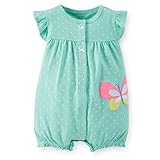 Carters Neon Applique Creeper Mint Butterfly