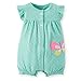 Carters Neon Applique Creeper Mint Butterfly