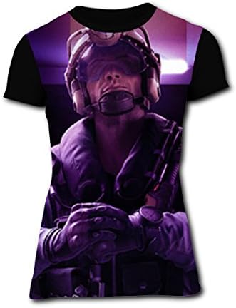 Hevilcat Jackal Rainbow_6 T-shirts for Women Short Sleeve Tee Shirt Round M