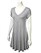 J.TOMSON Women¡¯s Short Sleeve V-Neck Flared Dress HEATHERGREY 2XL