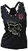 OULIU-Women Plus Size Skull Print Tank Top Sleeveless Rivet Shirt